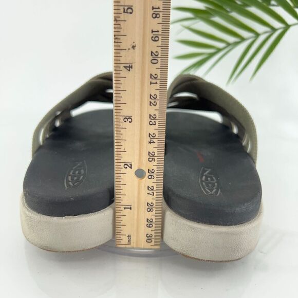 KEEN Women's Size 5 Elle Comfort Slip On Slide Sandals Green Criss Cross Shoes - Picture 7 of 11